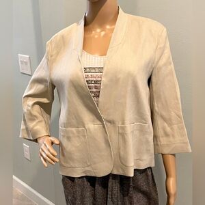 Piazza Sempione Linen Jacket Made in Italy Size 44 - US size 8 - 10  or …